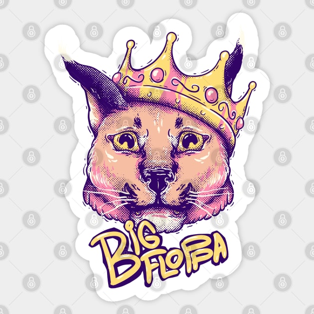 Big Floppa - New Rapper Meme Sticker by anycolordesigns